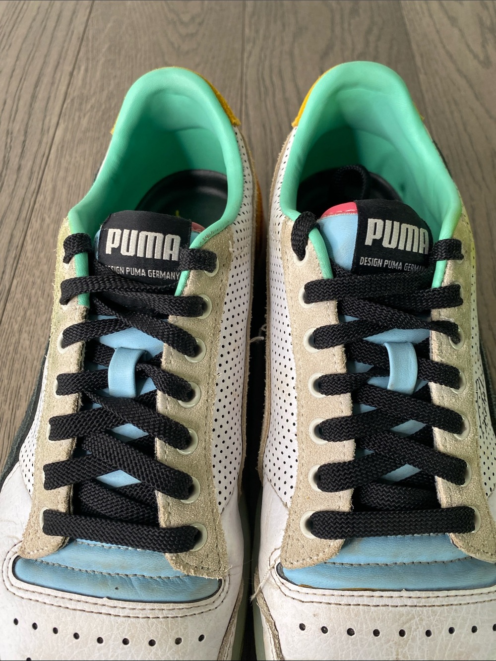 Puma White Black Multicolor Retro Athletic Sneakers - Picture 7 of 14